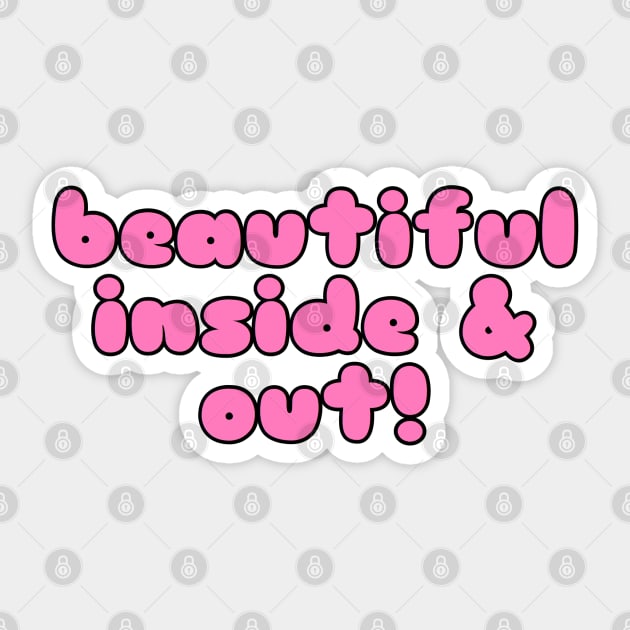 Beautiful Inside And Out Bubble Letters Sticker by faiiryliite